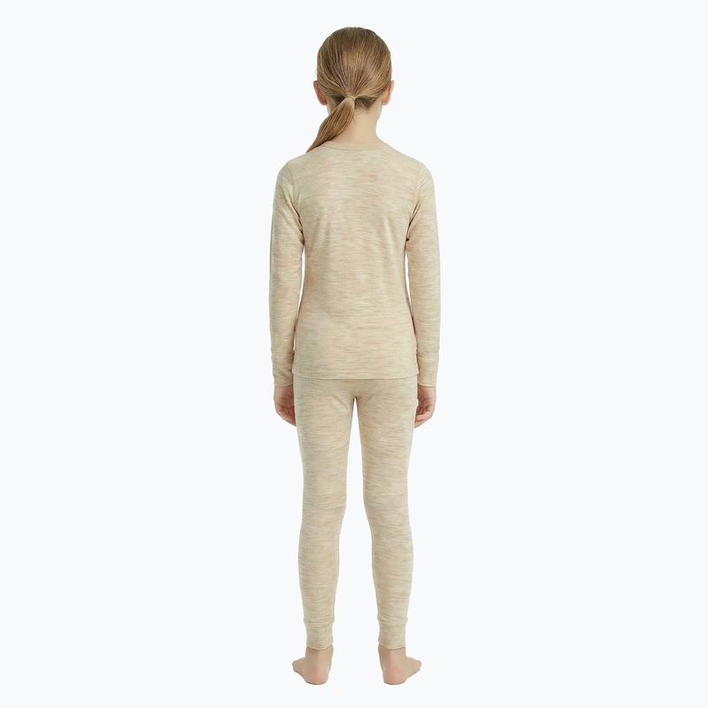 Súprava detského termoprádla WOOLCANO Merino SET0683 beige 3