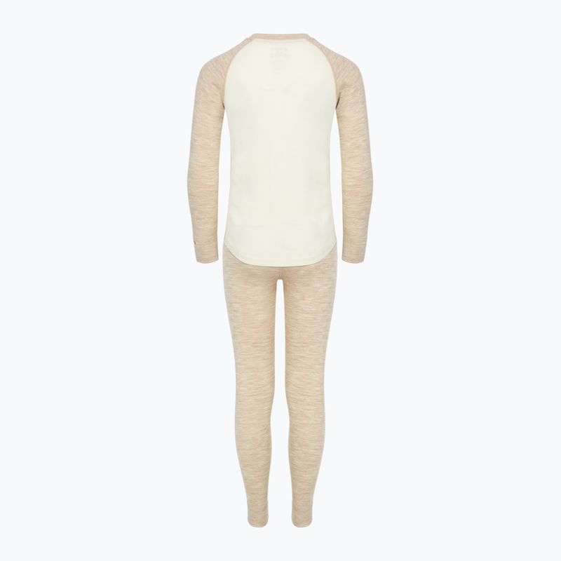 Detský termoaktívny komplet spodnej bielizne WOOLCANO Merino SET0982 beige 9