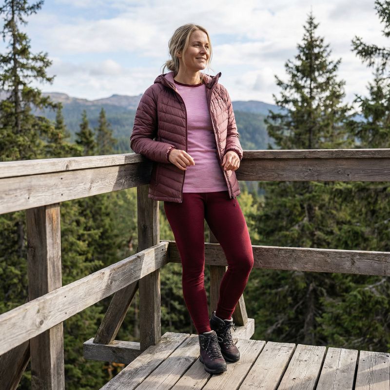 Komplet termoprádla WOOLCANO Merino SET0980 violet 8