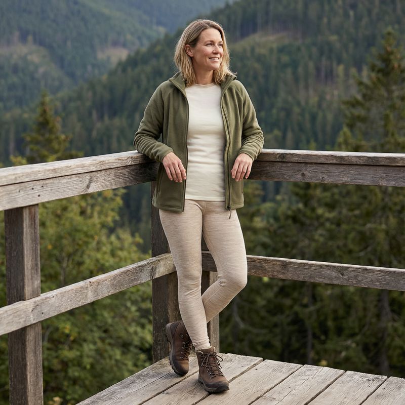 Súprava termobielizne WOOLCANO Merino SET0980 beige 8