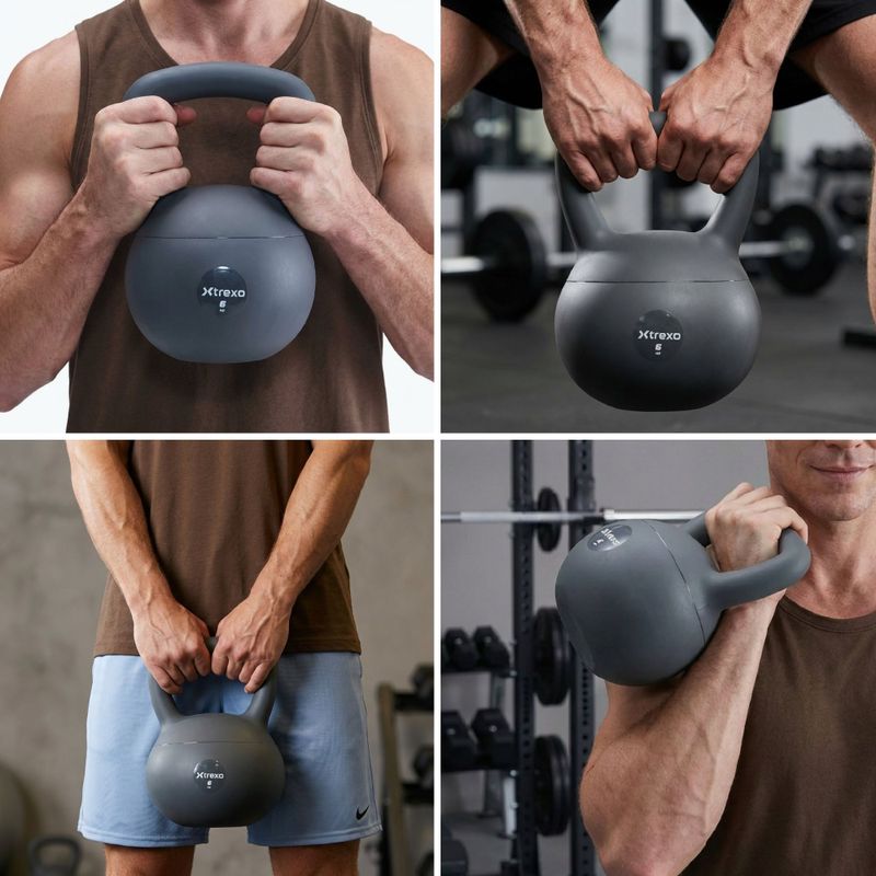 Mäkký kettlebell XTREXO 4 kg grey 6