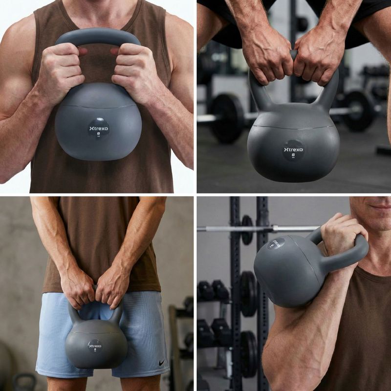Mäkký kettlebell XTREXO 8 kg grey 6