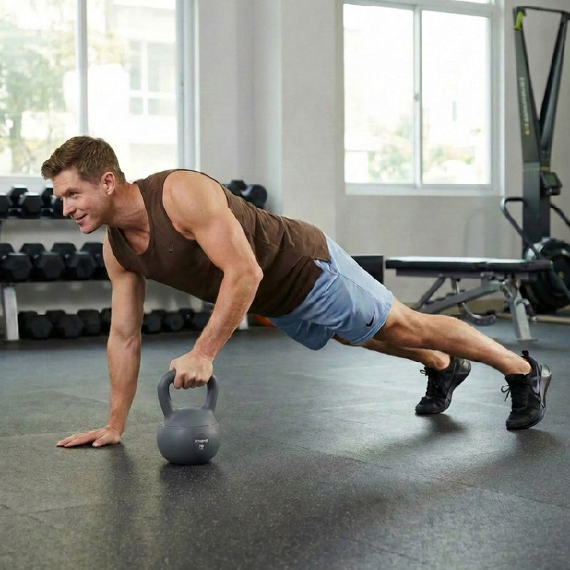 Mäkký kettlebell XTREXO 12 kg grey 3