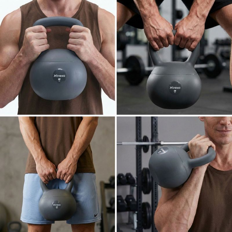 Mäkký kettlebell XTREXO 12 kg grey 6