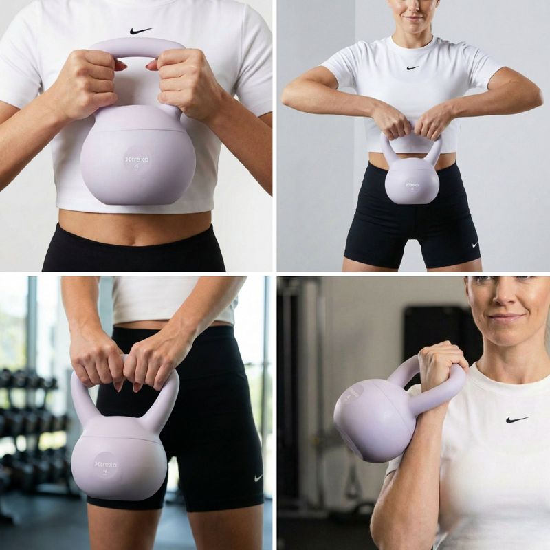 Mäkký kettlebell XTREXO 4 kg purple 6