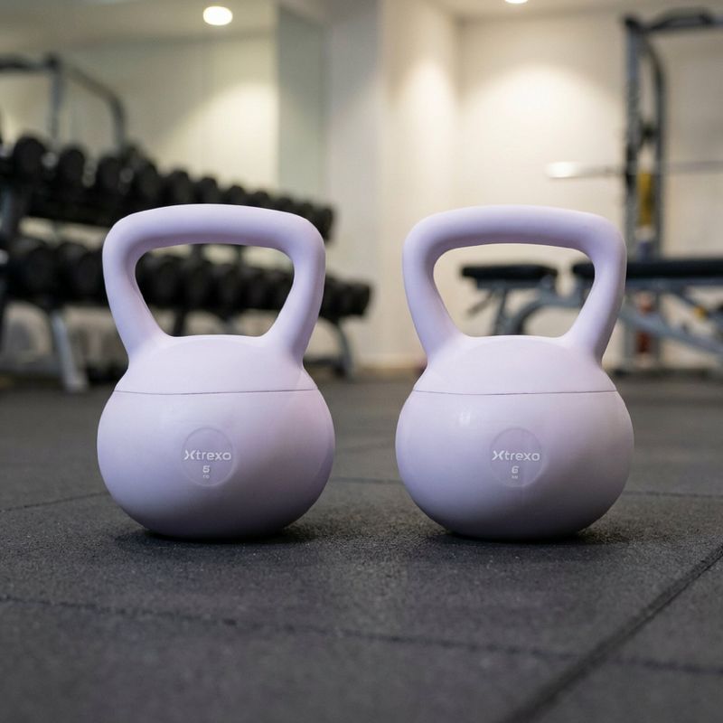 Mäkký kettlebell XTREXO 6 kg purple 5