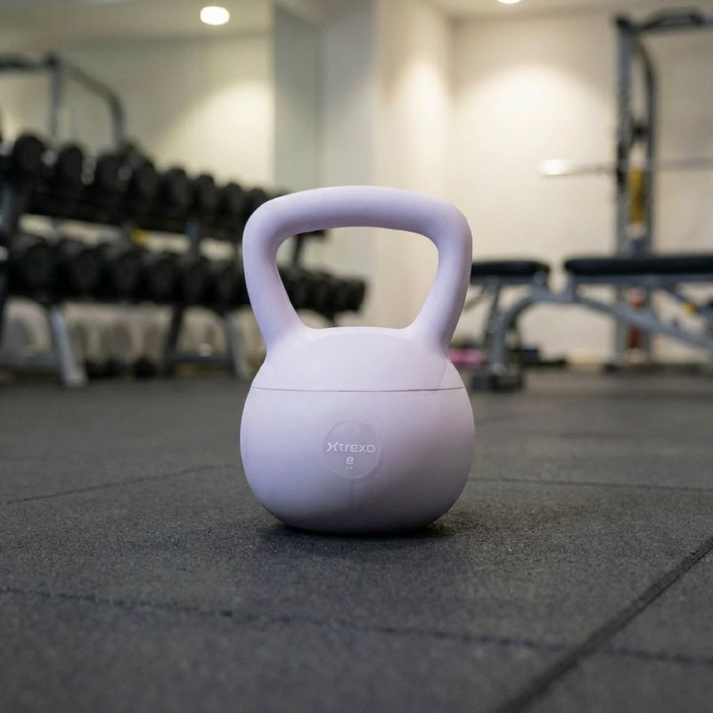 Kettlebell SOFT XTREXO 8 kg fialový 5