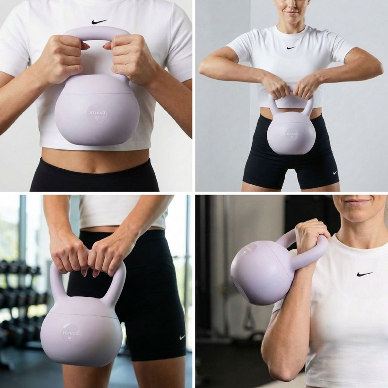 Kettlebell SOFT XTREXO 10 kg fialový 6