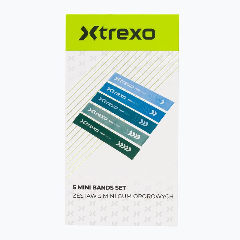 Sada posilňovacích  gúm  XTREXO 5 Mini Power Band resistance band 5 pcs. multicolor 5