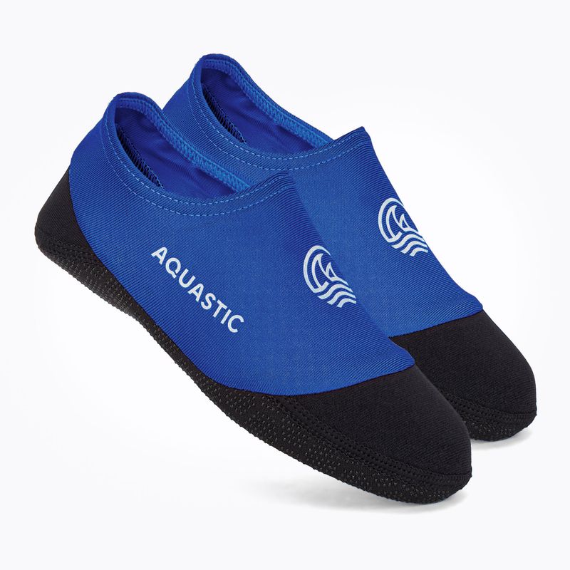 Detské ponožky do bazéna AQUASTIC Seavie Anti-Slip modré
