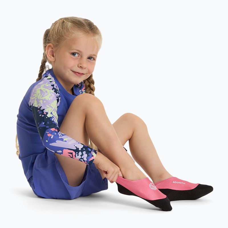 Detské ponožky do bazéna AQUASTIC Seavie Anti-Slip pink 3