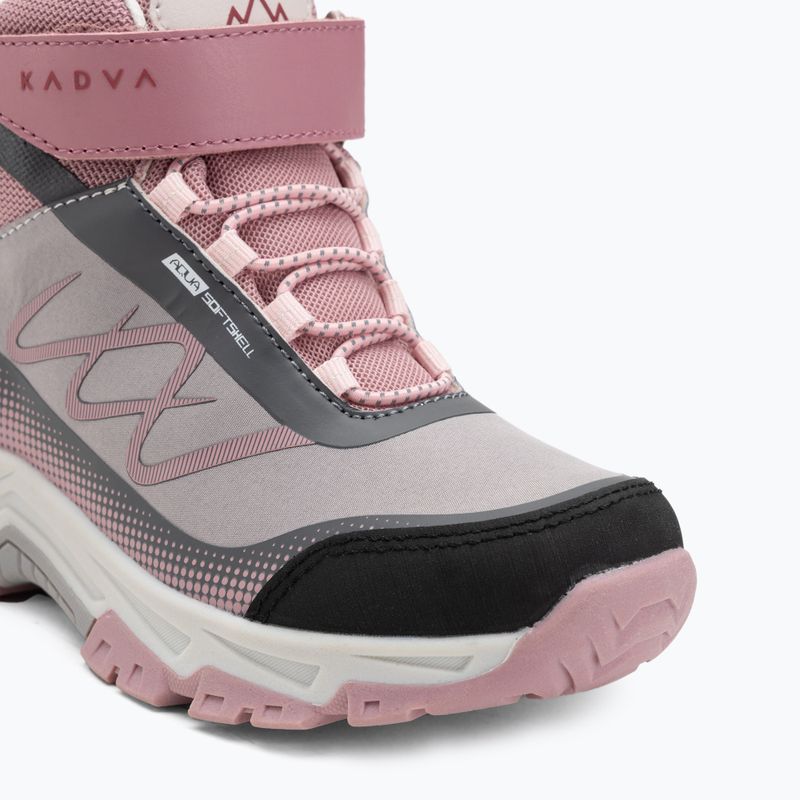 Detské trekingové topánky KADVA Rocky Trail Mid WaterProof Softshell gray / pink 10