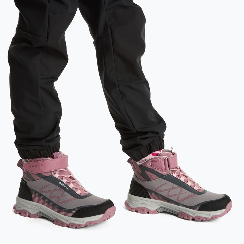 Detské trekingové topánky KADVA Rocky Trail Mid WaterProof Softshell gray / pink 2