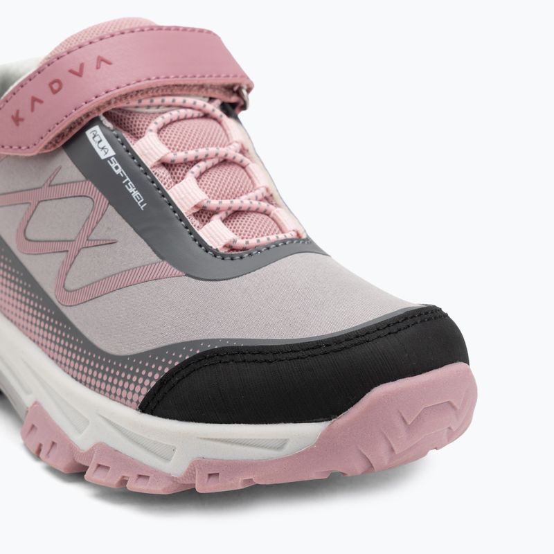 Detské trekingové topánky Kadva Rocky Trail Low WaterProof Softshell gray / pink 10