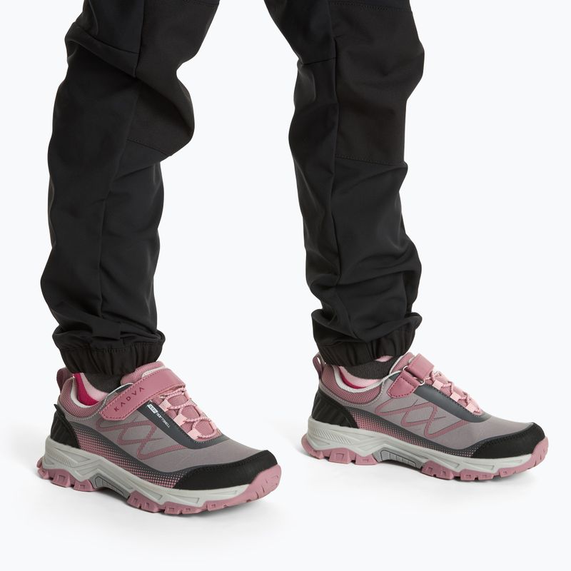 Detské trekingové topánky Kadva Rocky Trail Low WaterProof Softshell gray / pink 2