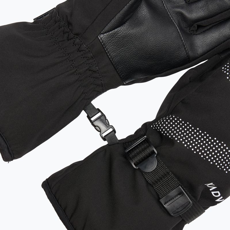 Lyžiarske rukavice KADVA Mountain Flow Pro koža 3M Thinsulate black 8