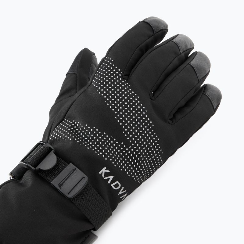 Rukavice na lyžovanie dámske KADVA Mountain Flow Pro koža 3M Thinsulate čierna 4