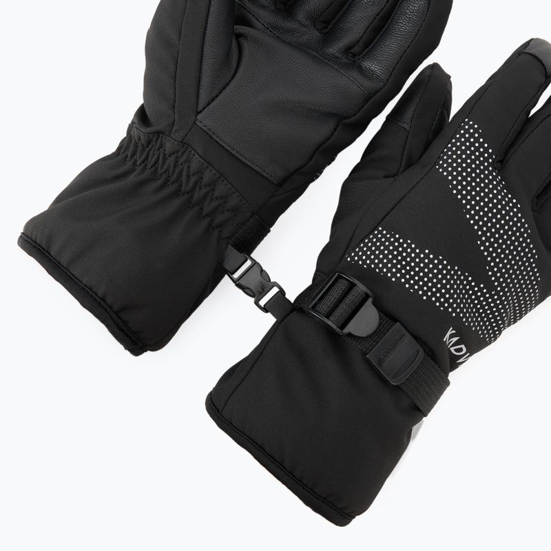 Rukavice na lyžovanie dámske KADVA Mountain Flow Pro koža 3M Thinsulate čierna 6