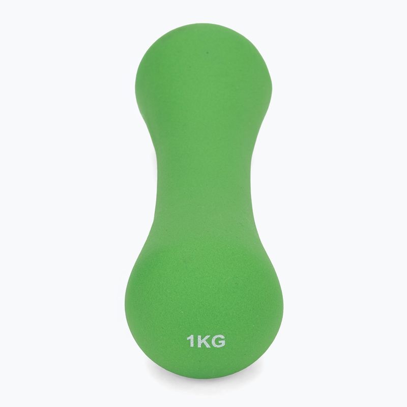 Neoprénová činka XTREXO TX0-B4M008 1 kg zelená 3