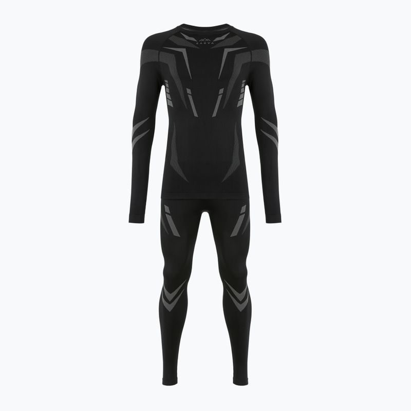 Komplet termoregulačnej pánskej bielizne KADVA ALPINESTEP COOLMAX THERMAL PRO DRY bezšvový čierny 10