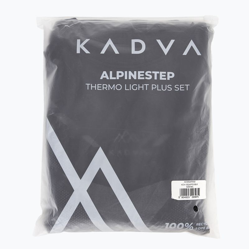 Komplet termoregulačnej pánskej bielizne KADVA ALPINESTEP THERMO LIGHT PLUS bezšvový čierny 10