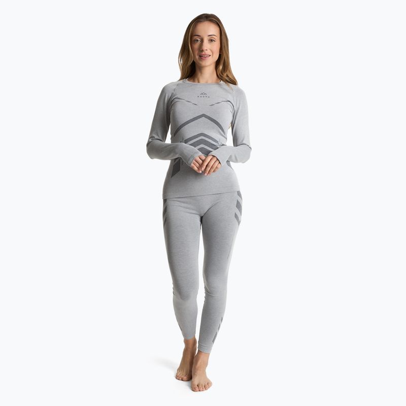 Dámske termo nohavice KADVA ALPINESTEP BAMBOO THERMO LIGHT PLUS gray 3