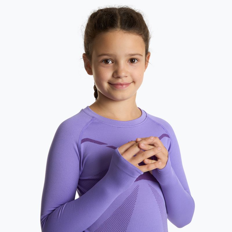 Komplet termoregulačnej bielizne pre deti KADVA ALPINESTEP THERMO LIGHT PLUS bezšvový fialový 5