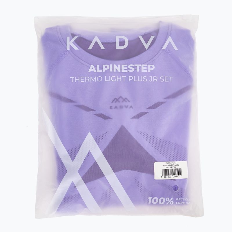 Komplet termoregulačnej bielizne pre deti KADVA ALPINESTEP THERMO LIGHT PLUS bezšvový fialový 12