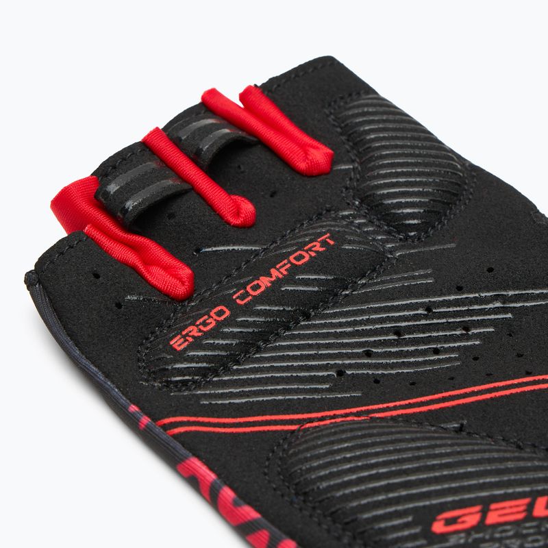 Cyklistické rukavice ATTABO Vito gel shock proof červeno-čierne 4
