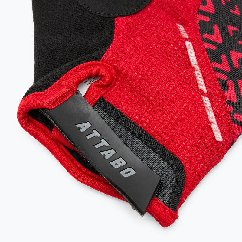 Cyklistické rukavice ATTABO Vito gel shock proof červeno-čierne 6