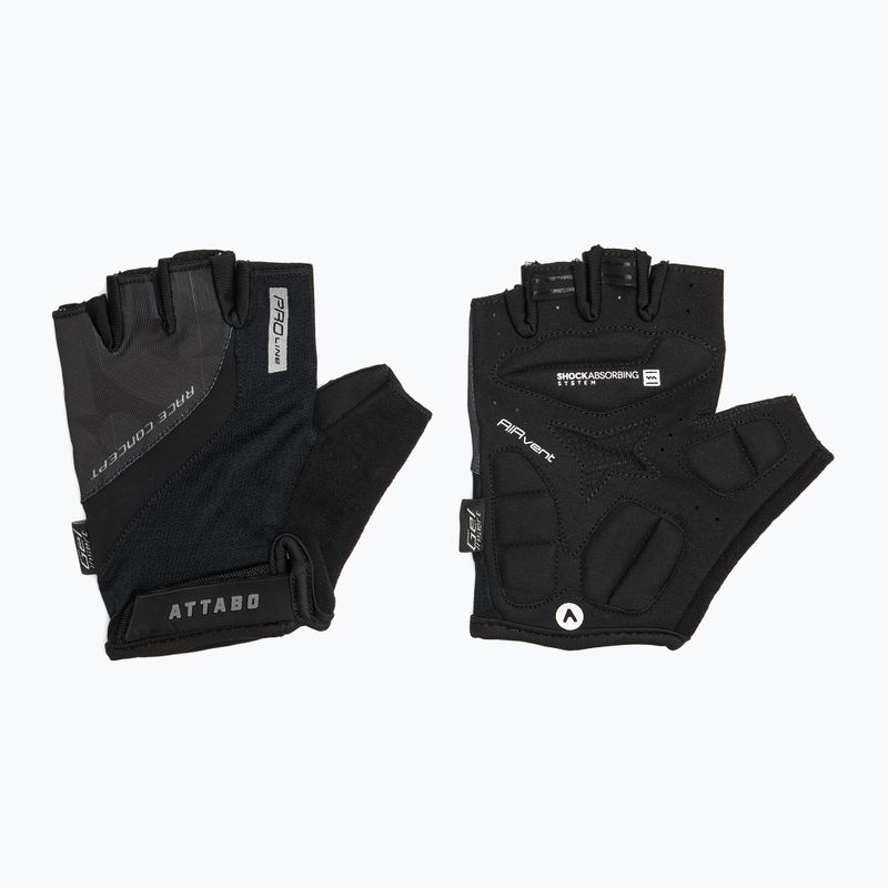 Cyklistické rukavice ATTABO Kinu Pro shock absorbing system black