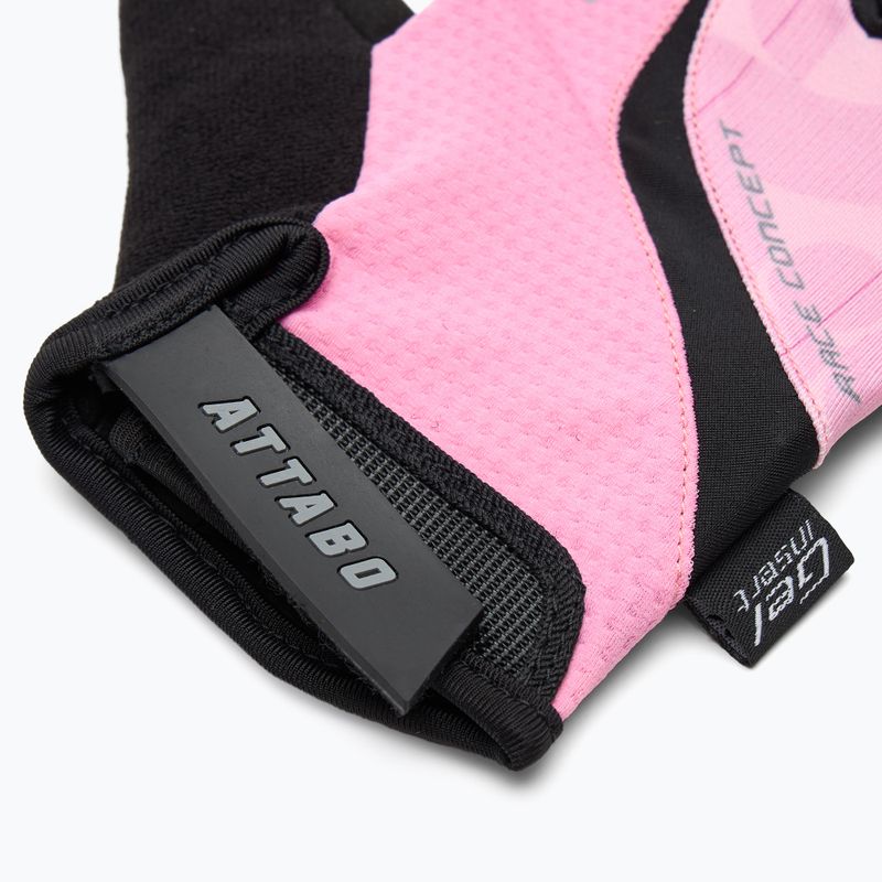 Dámske cyklistické rukavice ATTABO Kinu Pro WMNS shock absorbing system pink/black 8