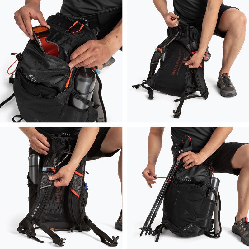 Turistický batoh KADVA Aventura 22 l čierny 12