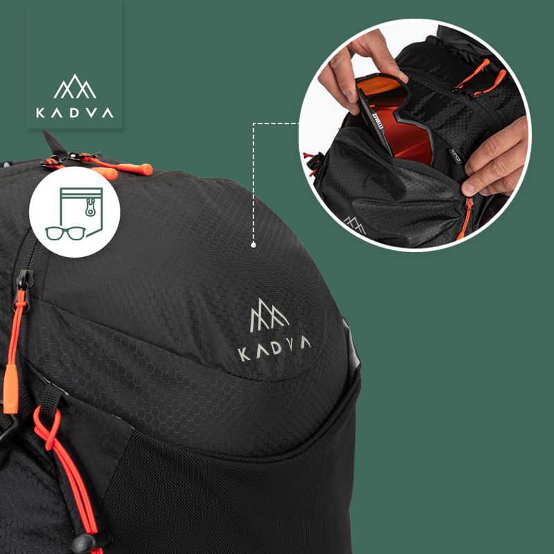 Turistický batoh KADVA Aventura 22 l čierny 23