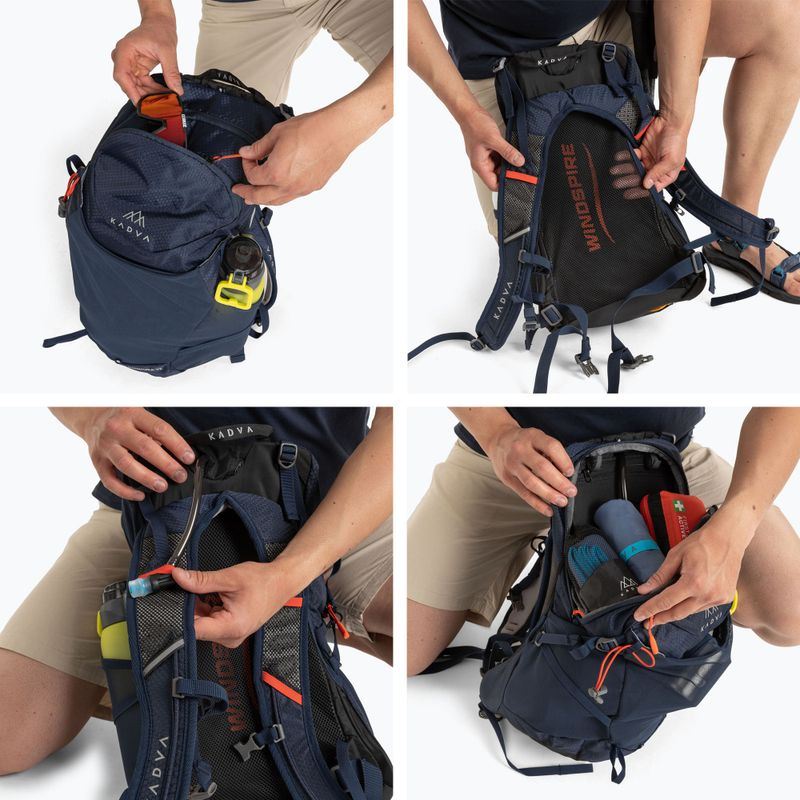 Turistický batoh KADVA Aventura 22 l oceľovo modrý 13