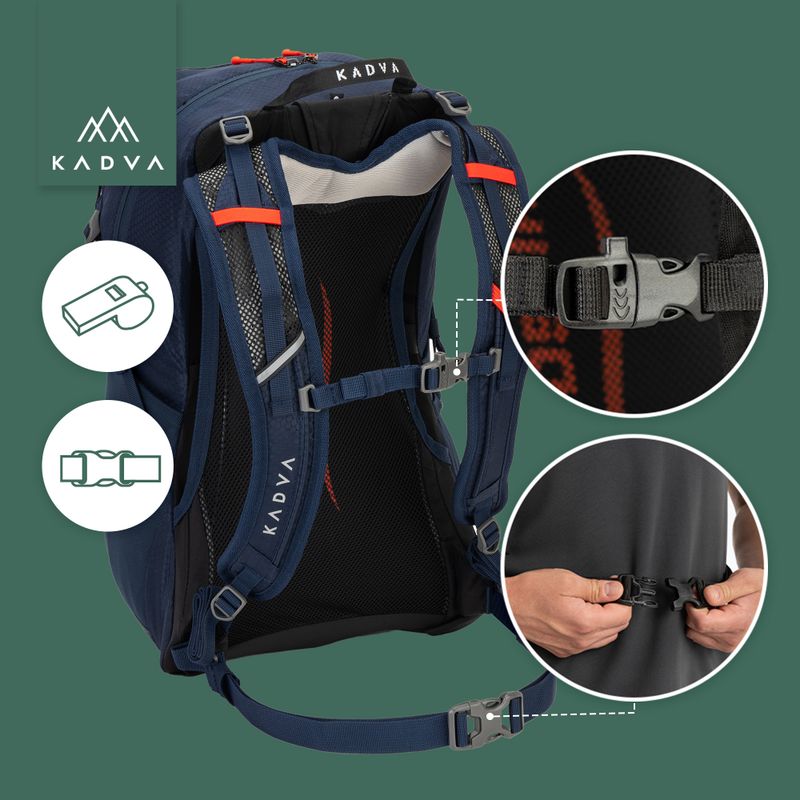 Turistický batoh KADVA Aventura 22 l oceľovo modrý 28