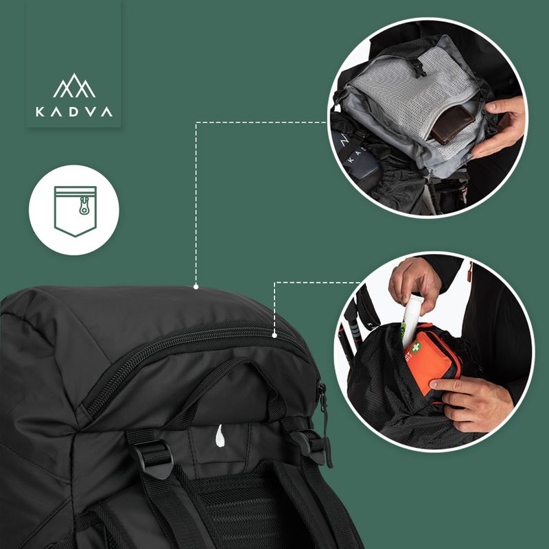 Turistický batoh KADVA Sendero 35 l čierny 23