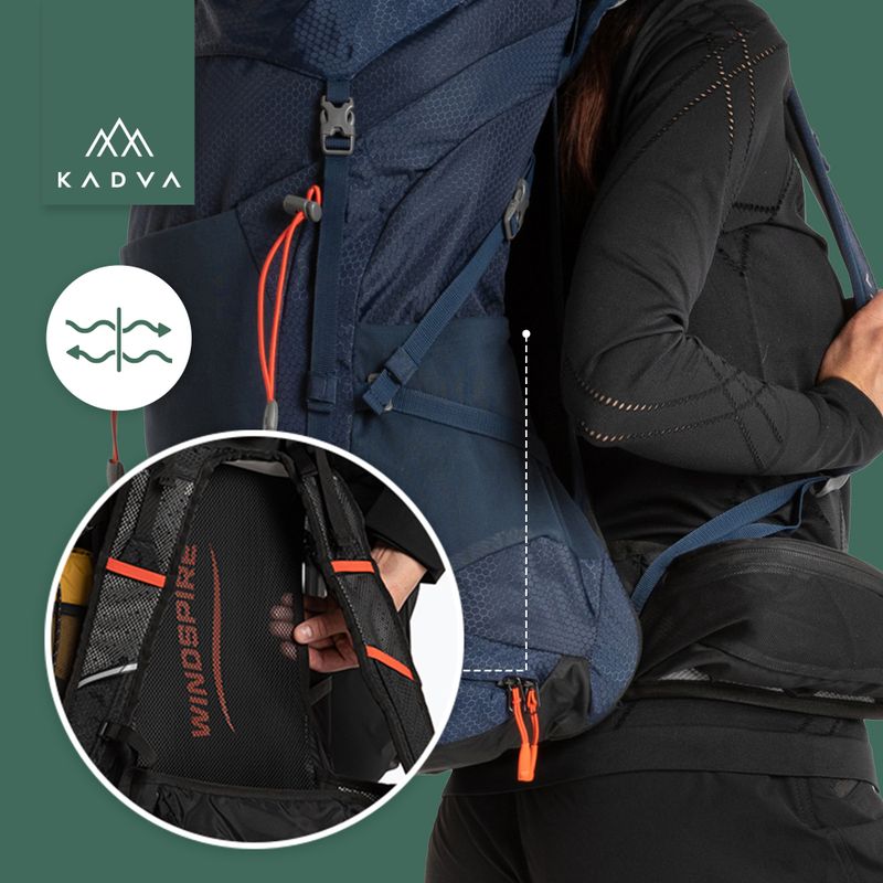 Trekkingový batoh KADVA Sendero 35 l oceľovo modrý 26