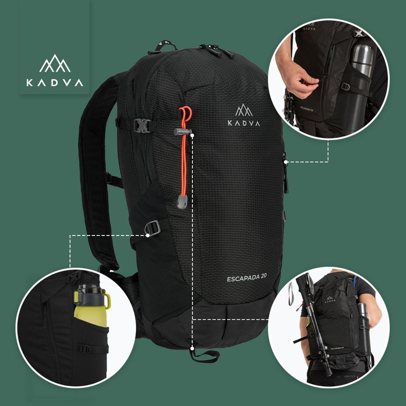 Turistický batoh KADVA Escapada 20 l čierny 20