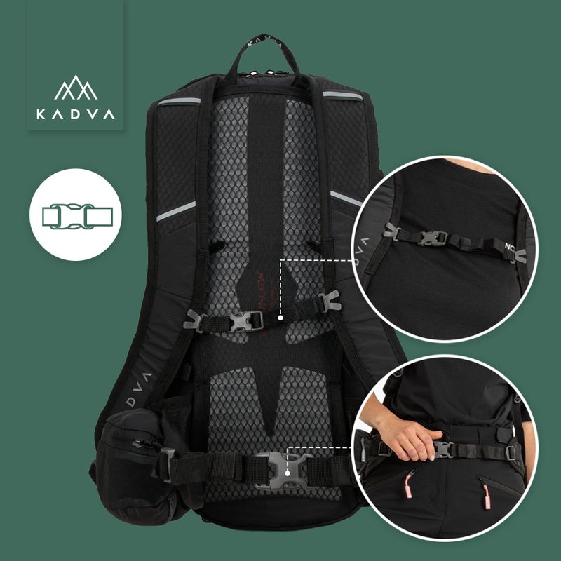 Turistický batoh KADVA Escapada 20 l čierny 22
