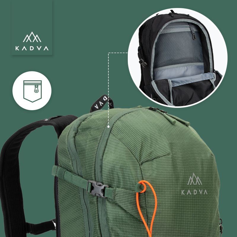 Turistický batoh KADVA Escapada 20 l zelený 16