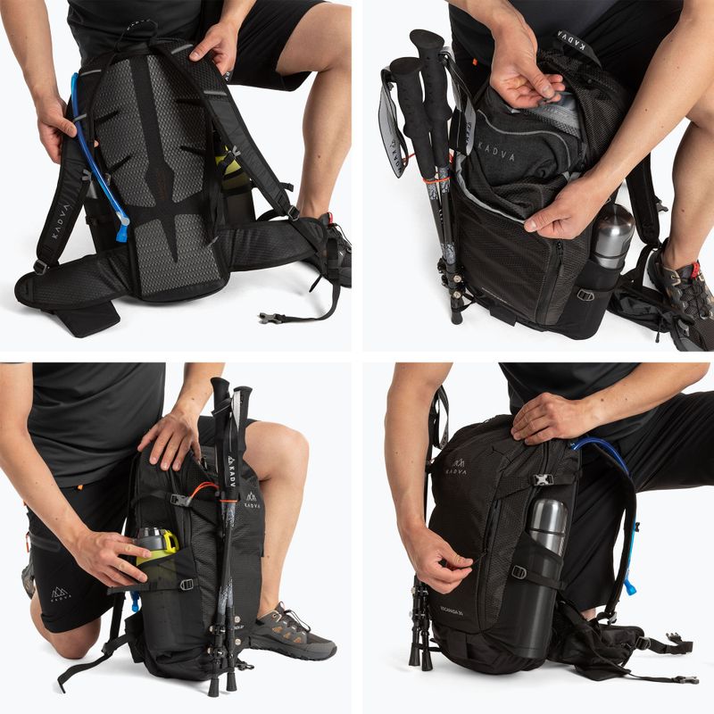Turistický batoh KADVA Escapada 30 l čierny 19