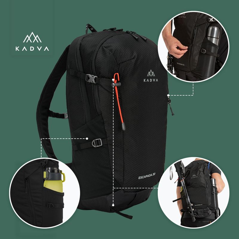 Turistický batoh KADVA Escapada 30 l čierny 25