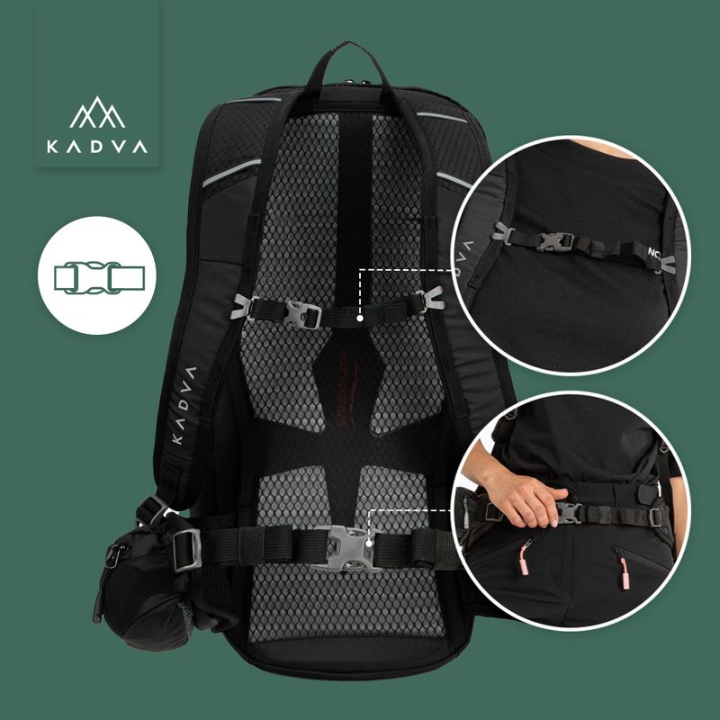 Turistický batoh KADVA Escapada 30 l čierny 27