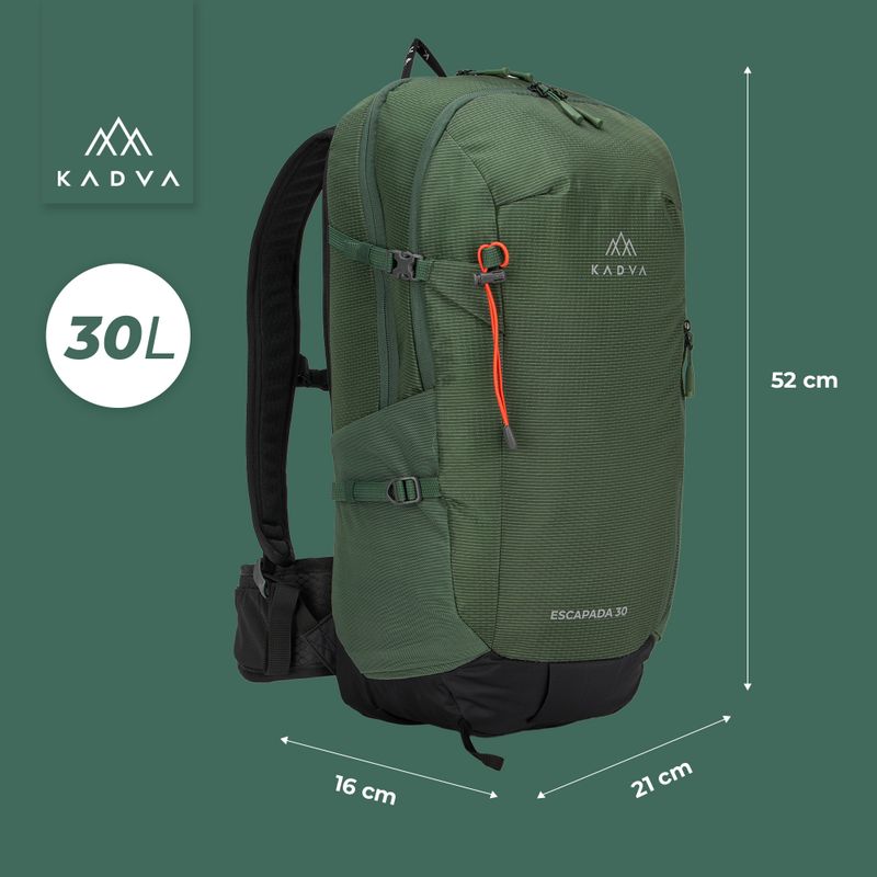 Turistický batoh KADVA Escapada 30 l zelený 28