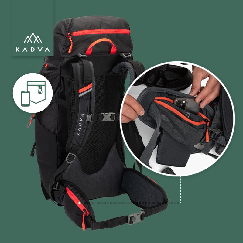 Trekkingový batoh KADVA Vagabundo 40 l čierny 26