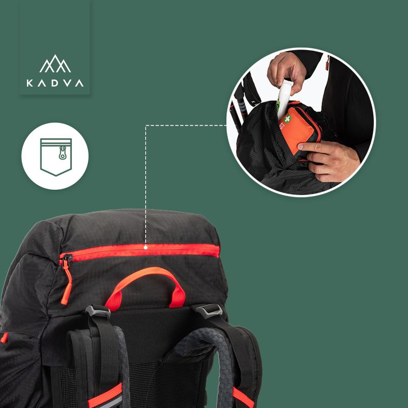 Trekkingový batoh KADVA Vagabundo 40 l čierny 27