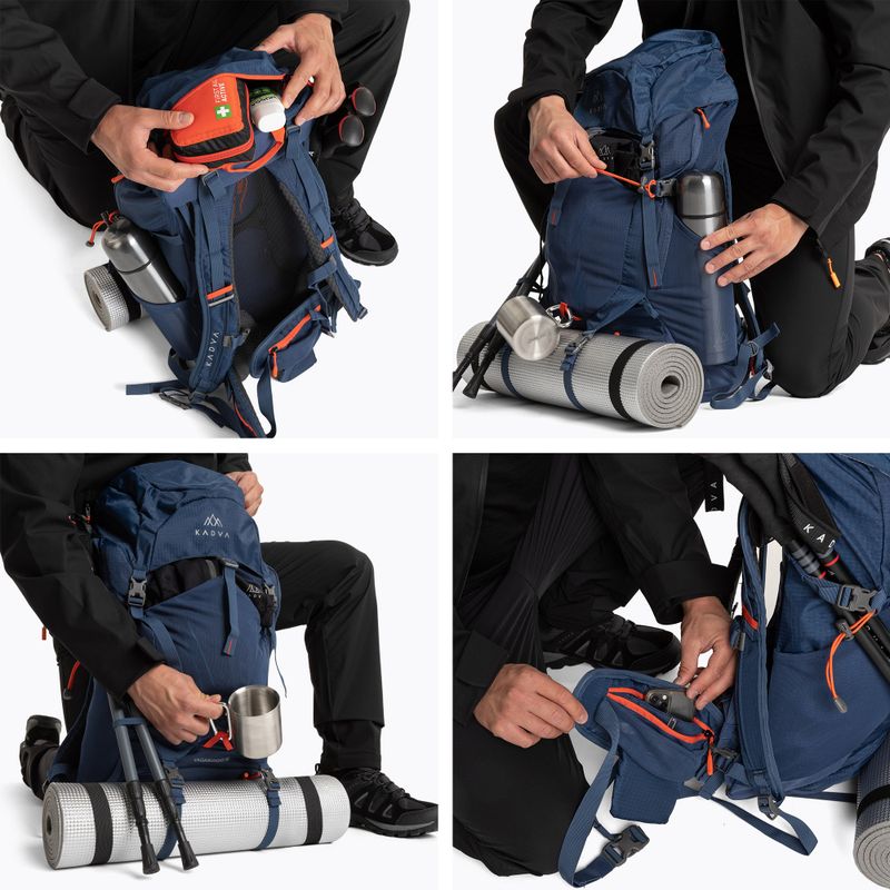 Trekkingový batoh KADVA Vagabundo 40 l modrý 18