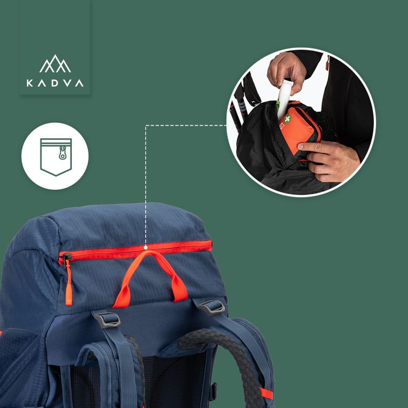 Trekkingový batoh KADVA Vagabundo 40 l modrý 27