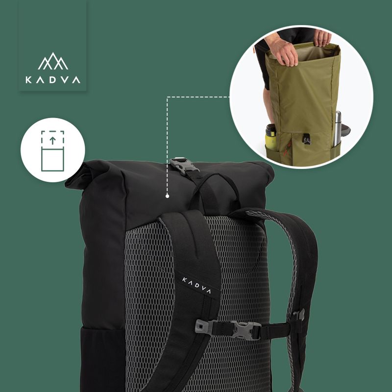 Mestský batoh KADVA Companion 20 l čierny 10